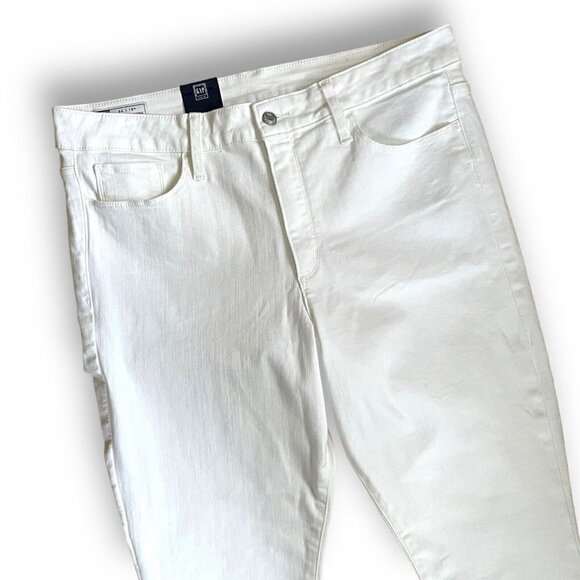 Gap Womens Universal Jegging Plus Sz 18 34 Ivory High Rise Skinny Stretch Jeans - Picture 3 of 8